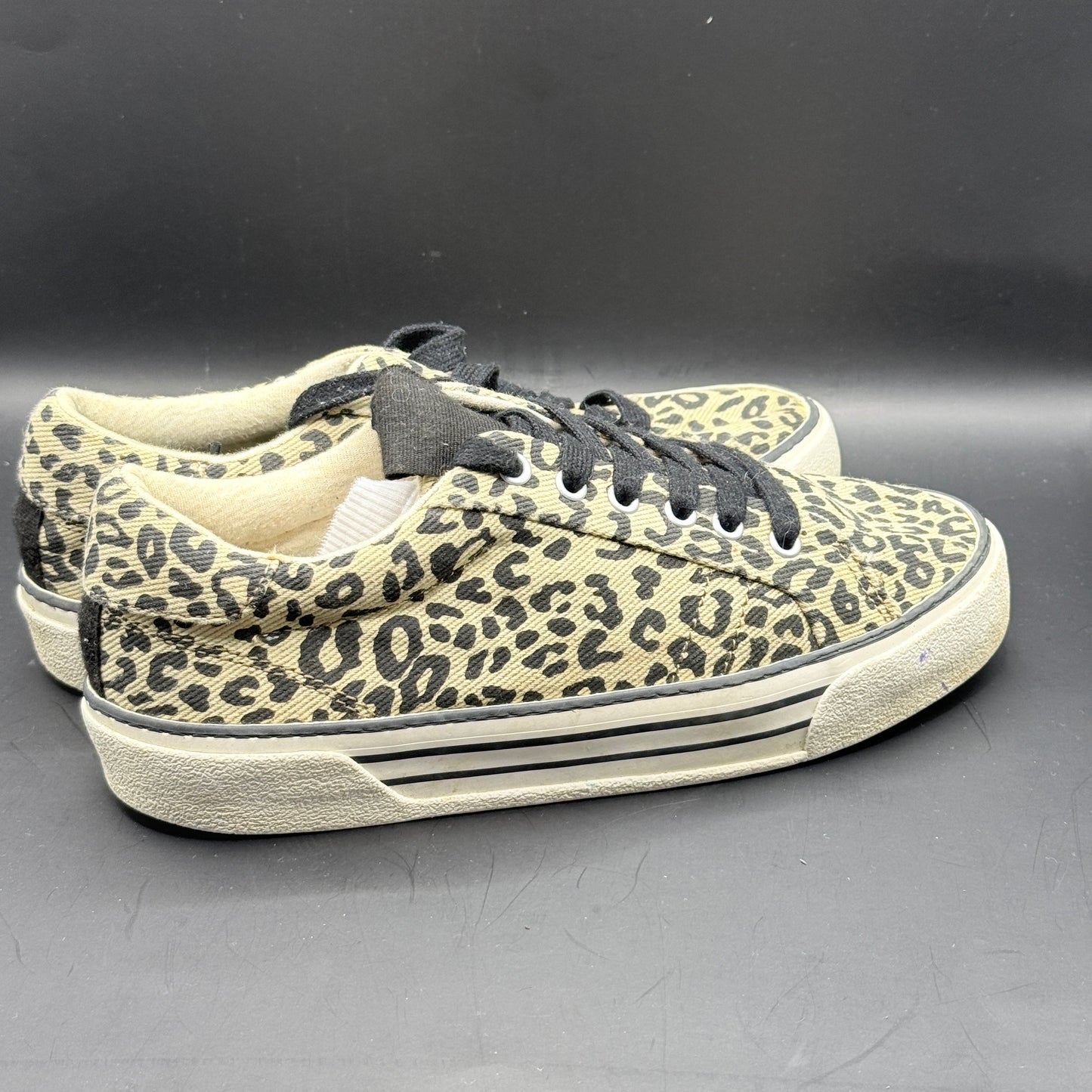 Zara Leopard Print Lace-Up Sneakers – Size 36