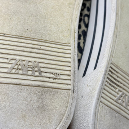 Zara Leopard Print Lace-Up Sneakers – Size 36