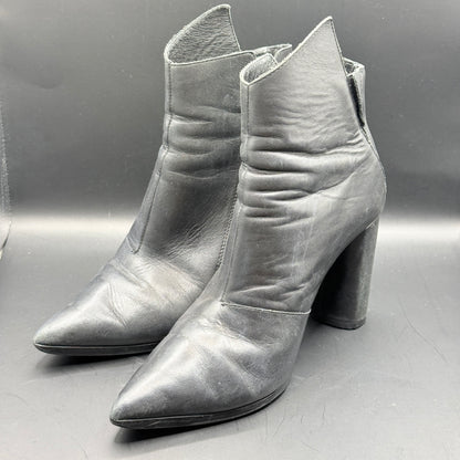 Jo Mercer Black Leather Ankle Boots – Size 37