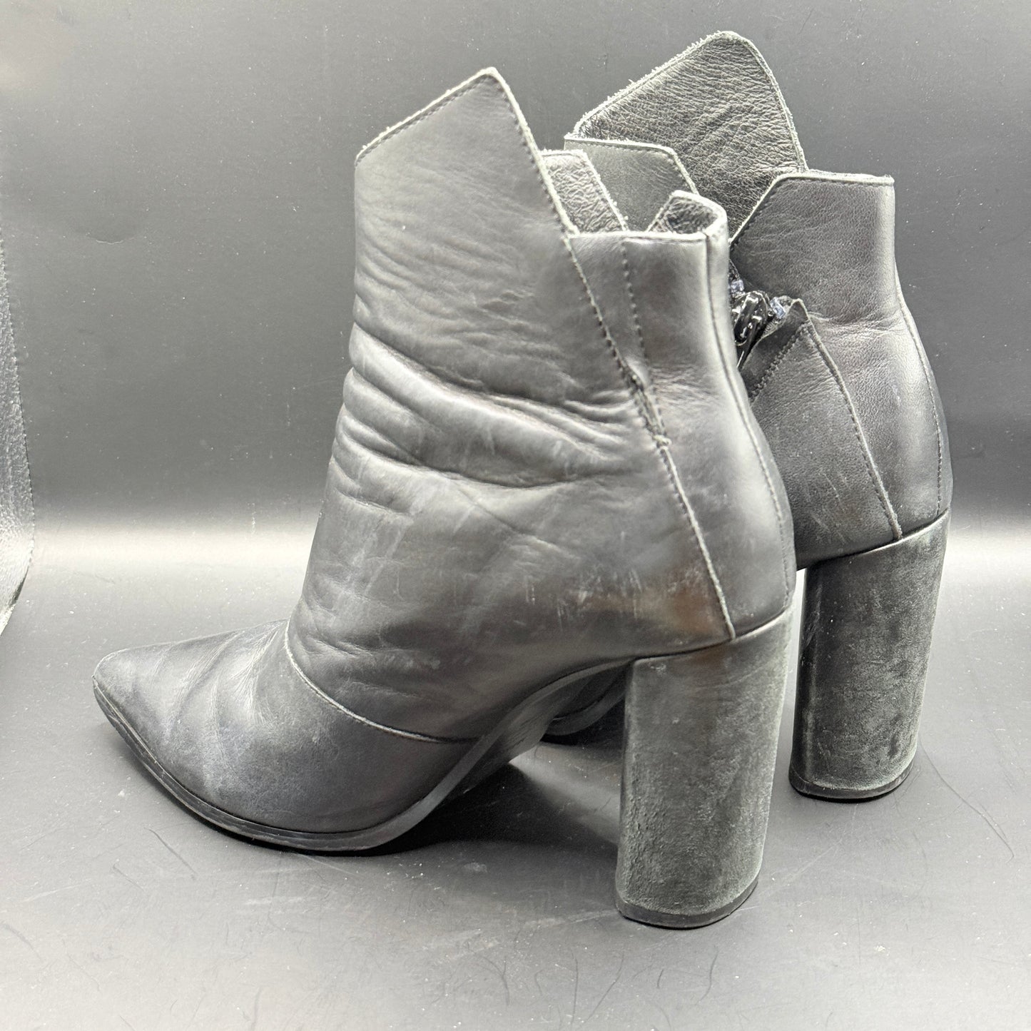 Jo Mercer Black Leather Ankle Boots – Size 37