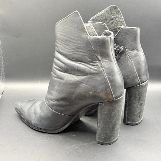 Jo Mercer Black Leather Ankle Boots – Size 37