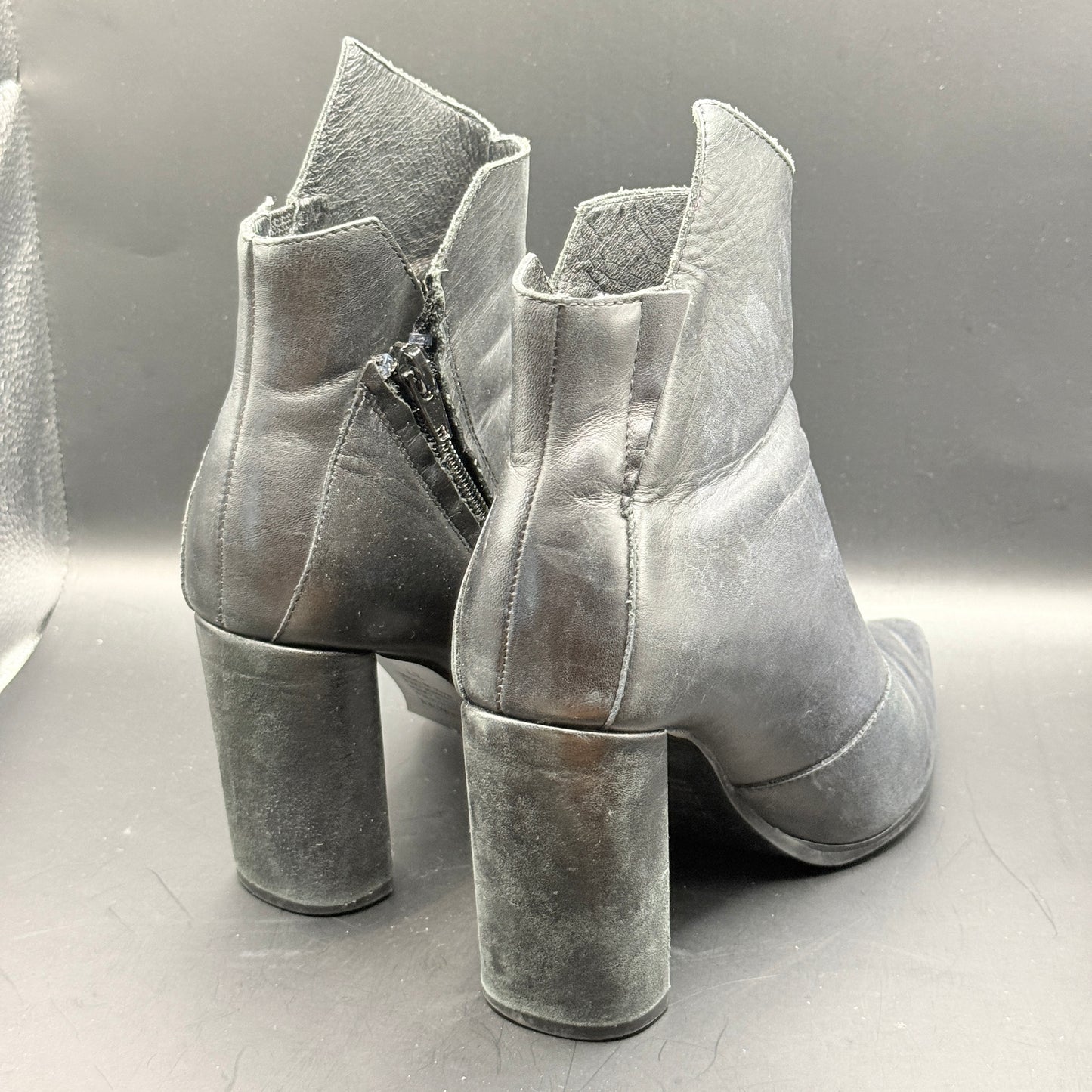 Jo Mercer Black Leather Ankle Boots – Size 37