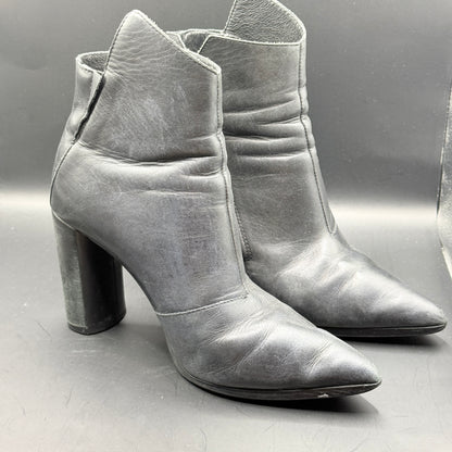 Jo Mercer Black Leather Ankle Boots – Size 37