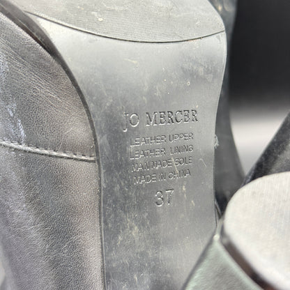 Jo Mercer Black Leather Ankle Boots – Size 37