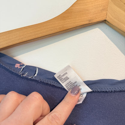 Clothing & Co Size 24 Blue Floral Print Short-Sleeve Women’s Top