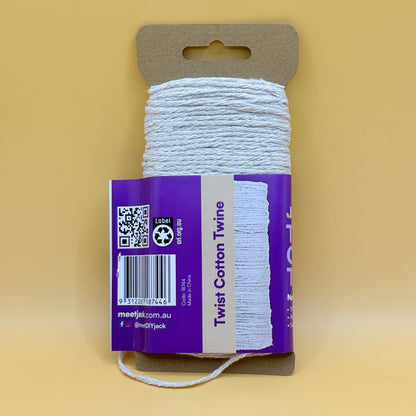 Jack Twist Cotton Twine 50m Natural Biodegradable