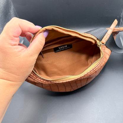SHEIN Camel Crocodile Embossed Bum Bag – Adjustable Strap / One Size