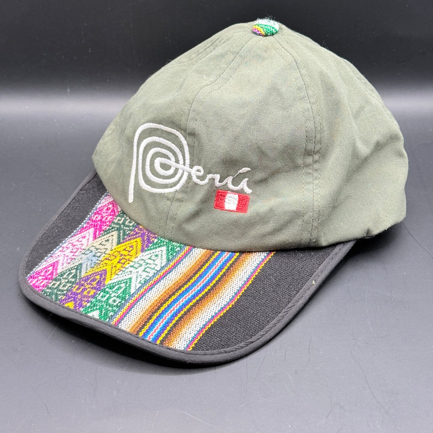 Peru Souvenir Cap Olive Green