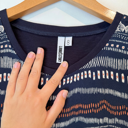 Loobies Story Size 8 Patterned Short-Sleeved Blouse