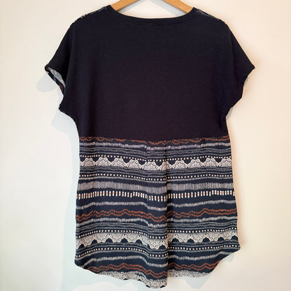 Loobies Story Size 8 Patterned Short-Sleeved Blouse