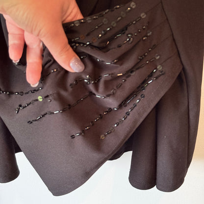 Yourself Wrap Blouse with Sequin Detail in Black - Size XL