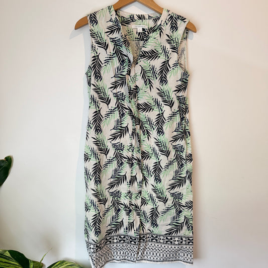 Trenery Size 6 Sleeveless Linen Blend Shift Dress