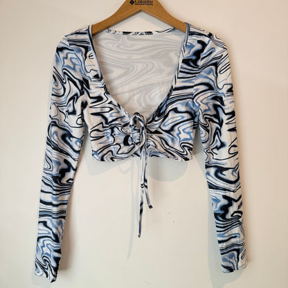 Shein Size M Long Sleeved Crop Top