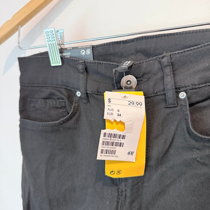 H&M Divided Super Skinny Low Waist Black Jeans Size 6