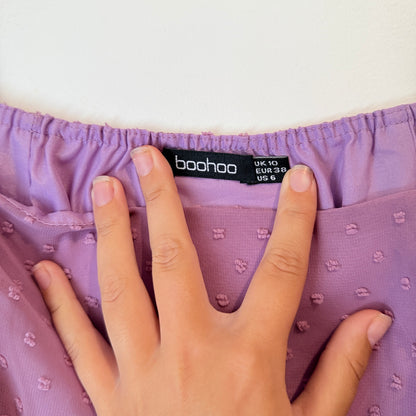 Boohoo Size 10 Textured Long-Sleeved Crop Top