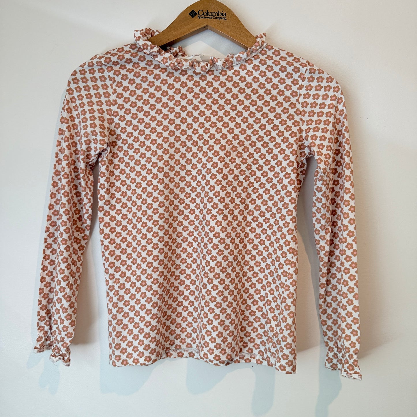 H & M Size 8-9y Long-Sleeved 70s Flower Top