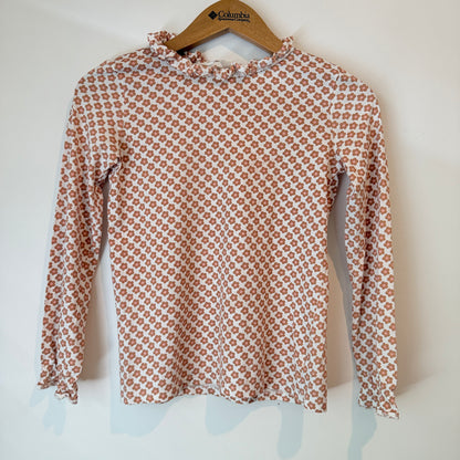 H & M Size 8-9y Long-Sleeved 70s Flower Top