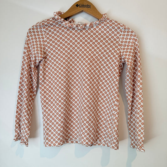 H & M Size 8-9y Long-Sleeved 70s Flower Top