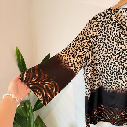 Ella J Animal Print Blouse – U/Arm 60cm