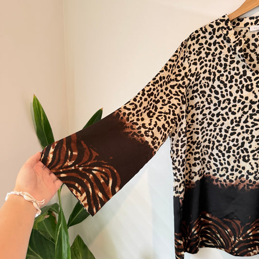Ella J Animal Print Blouse – U/Arm 60cm