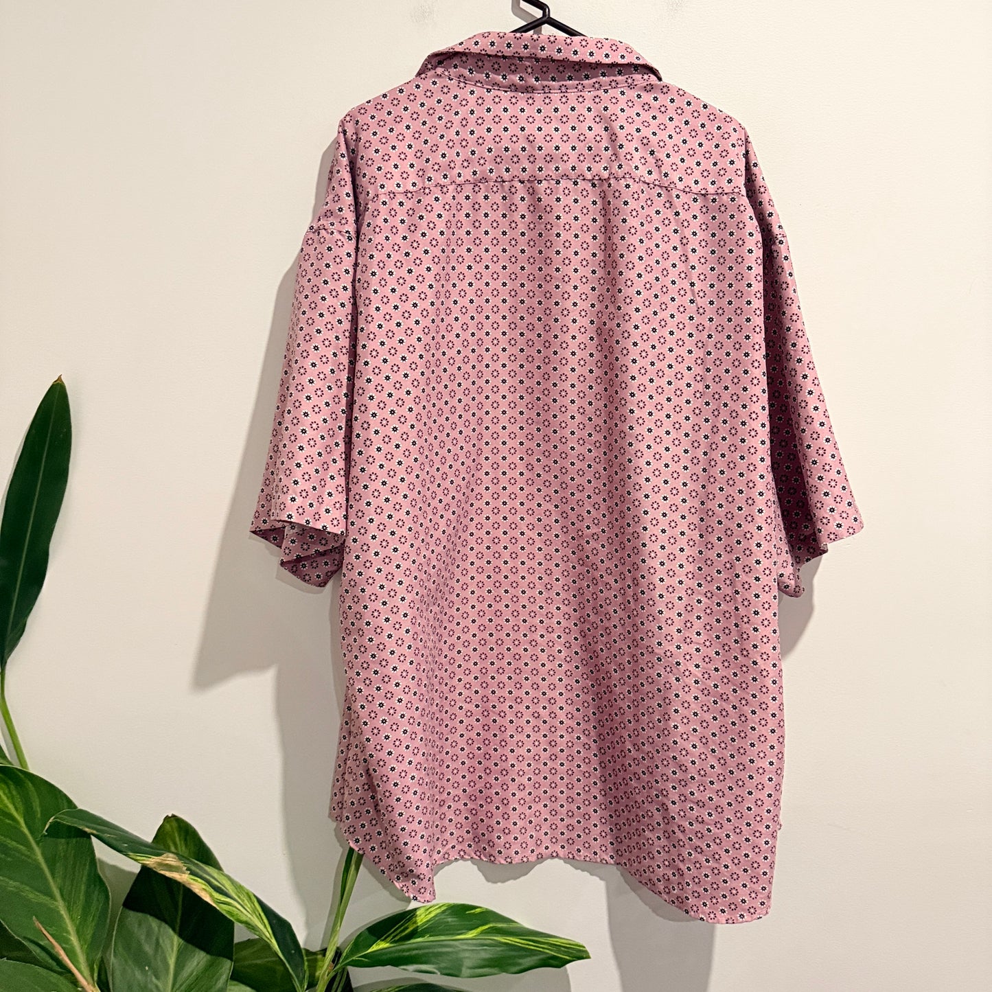 Woods Size U/Arm to U/Arm 73cm Short-Sleeved Button-Down Shirt