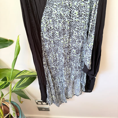 laRoc (NZ) Tokyo Slip Dress Black Leopard Print - 53cm U/arm to U/arm