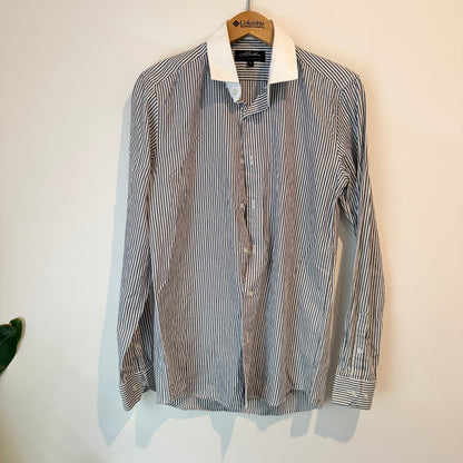 H. Brothers Size XS Vertical Striped Shirt