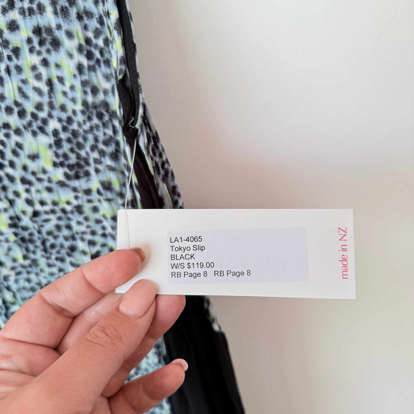 laRoc (NZ) Tokyo Slip Dress Black Leopard Print - 53cm U/arm to U/arm