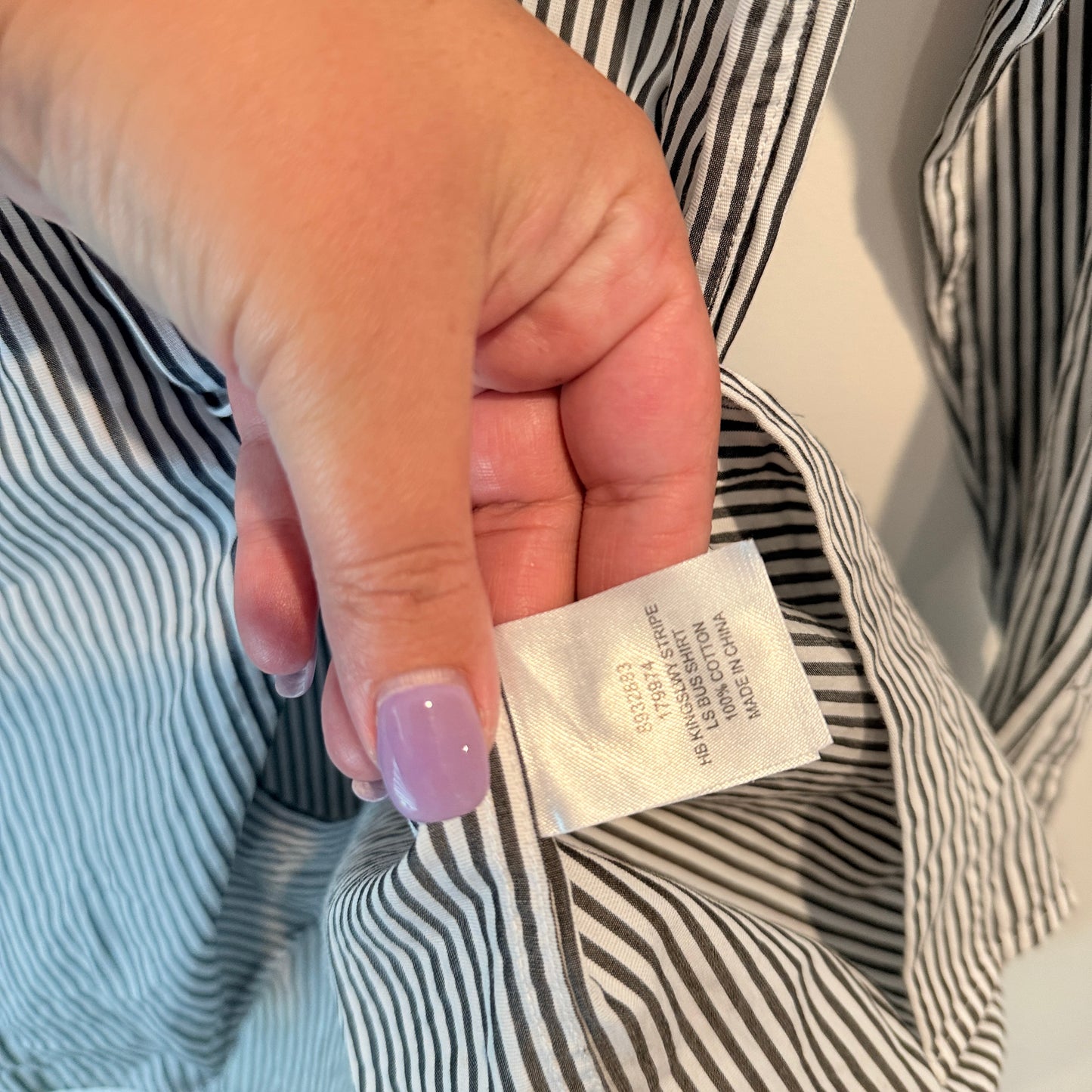 H. Brothers Size XS Vertical Striped Shirt