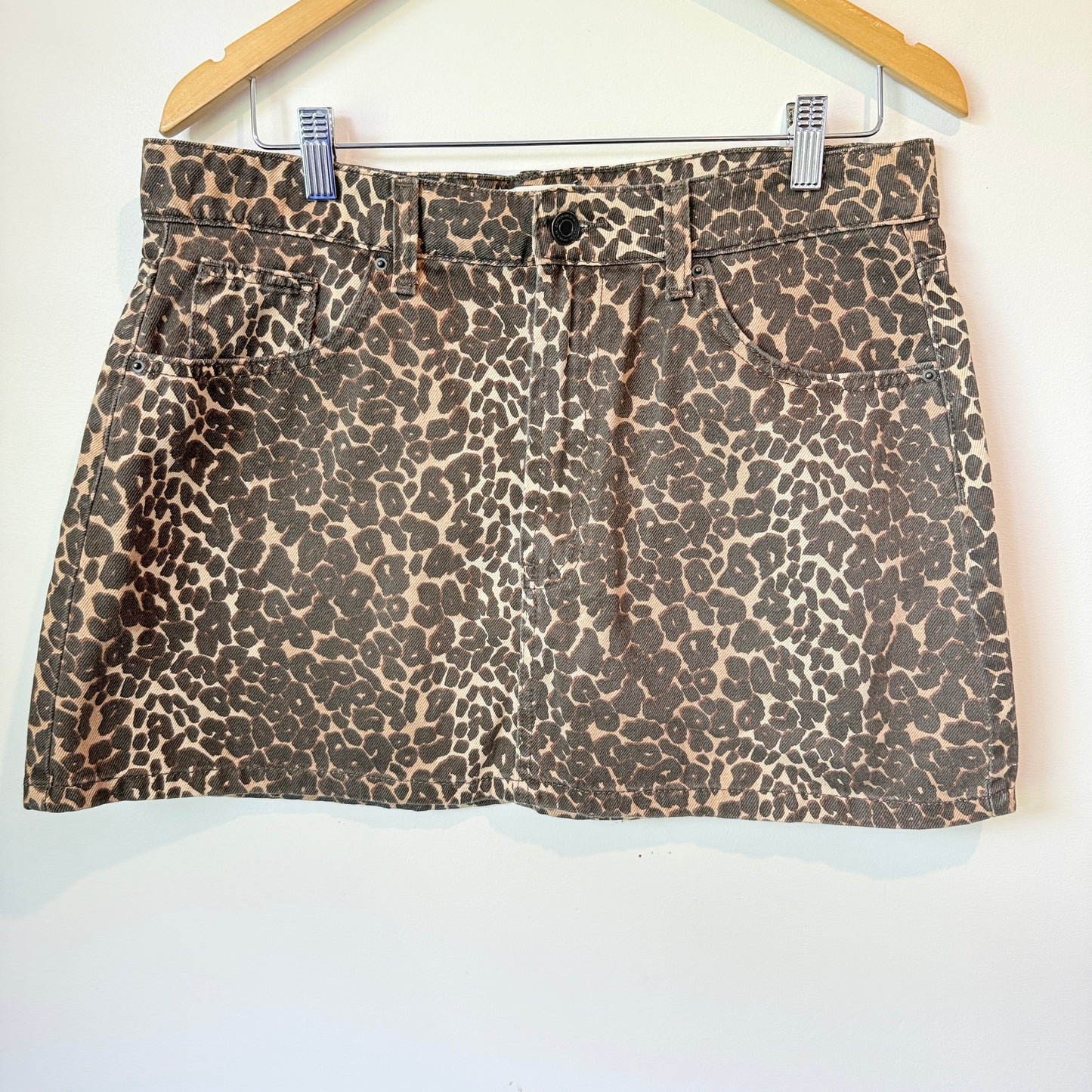 Cotton:On Mini Skirt Leopard Print - Size 32 (89cm Waist)