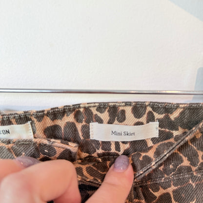 Cotton:On Mini Skirt Leopard Print - Size 32 (89cm Waist)