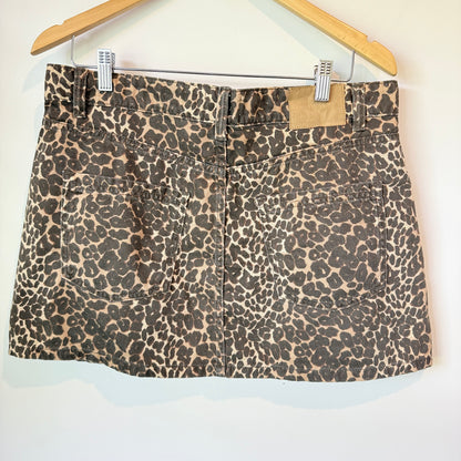 Cotton:On Mini Skirt Leopard Print - Size 32 (89cm Waist)