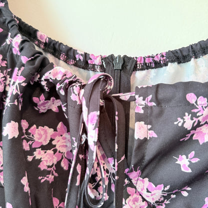 Black Floral Dress - XL (45cm U/Arm)