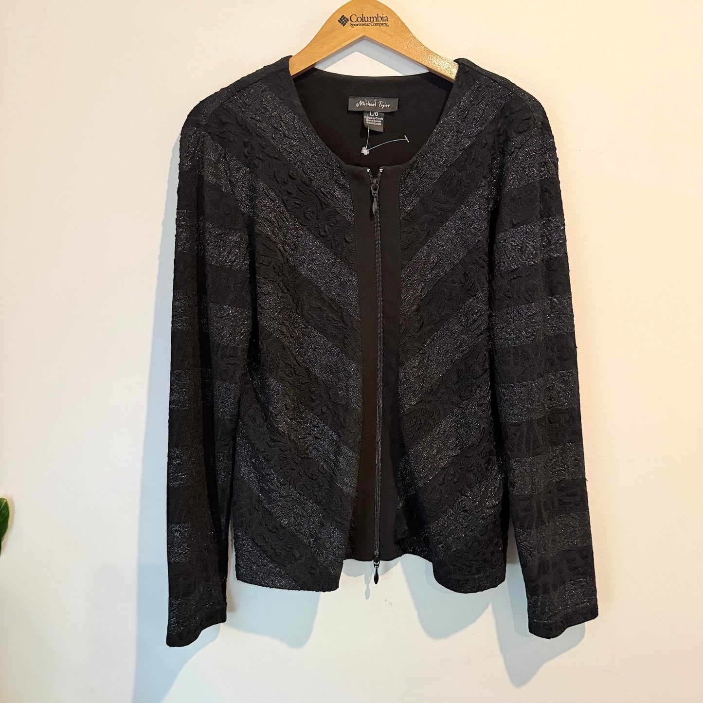 Michael Tyler Size L/G Zip-Up Cardi