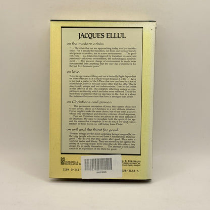 What I Believe by Jacques Ellul - 1st British Edition