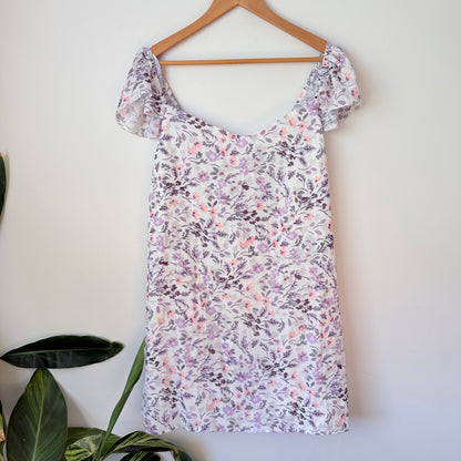 Dotti Floral Puff Sleeve Mini Dress Size 16