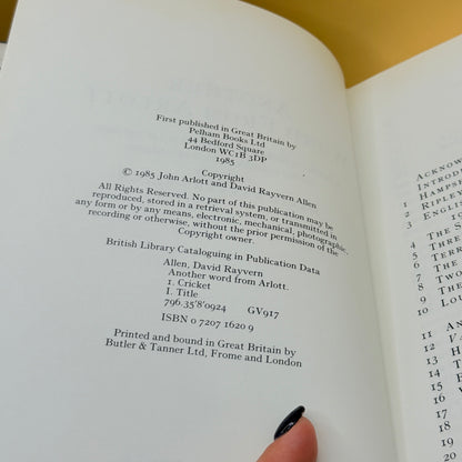 Another Word from Arlott – John Arlott (selected by David Rayvern Allen)