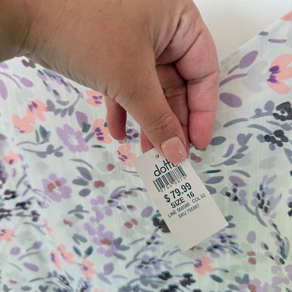 Dotti Floral Puff Sleeve Mini Dress Size 16