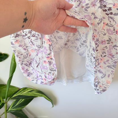 Dotti Floral Puff Sleeve Mini Dress Size 16