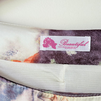 Beautiful Watercolor Floral Sleeveless Shift Dress - 50cm U/Arm