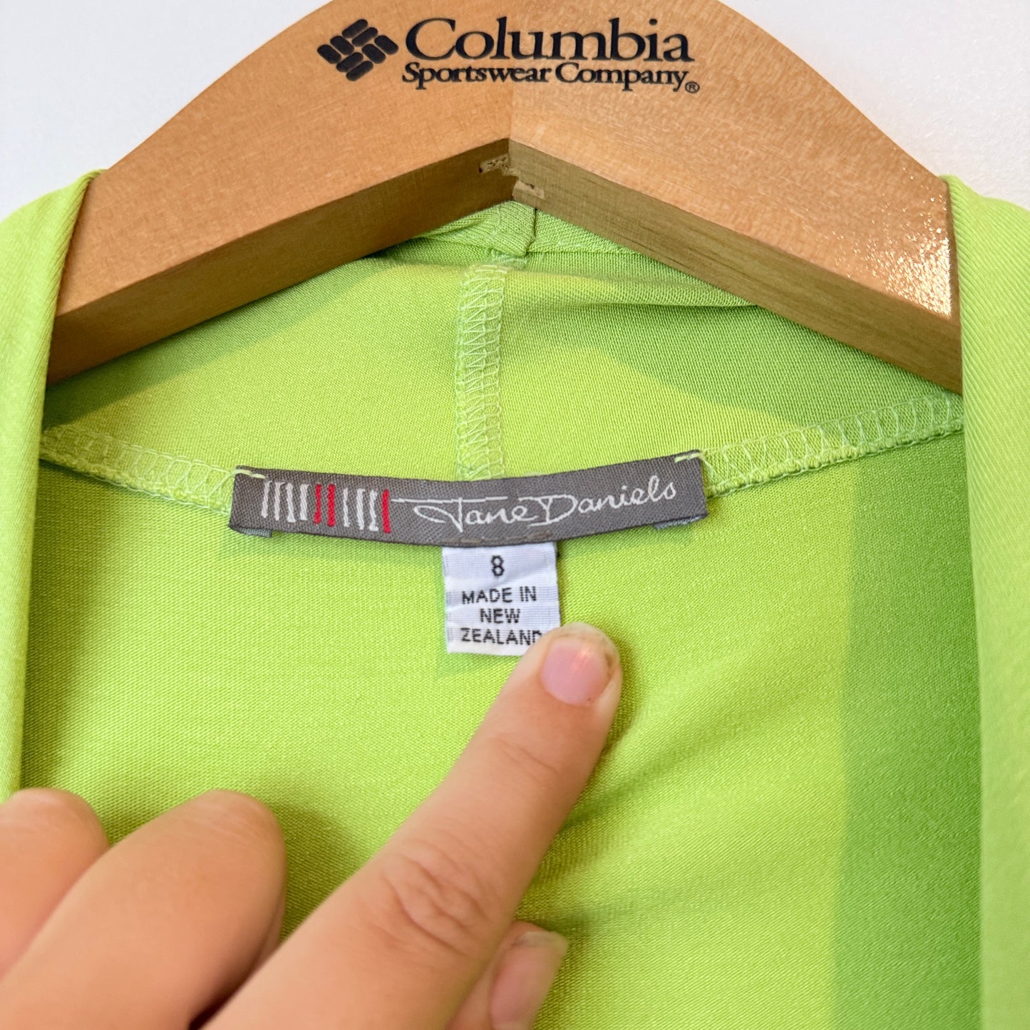 Jane Daniels (NZ Made) Size 8 Longline Waterfall Cardigan