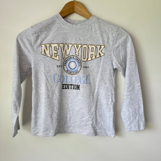 MISS MANGO New York College Edition Tee Grey Marle - 8y