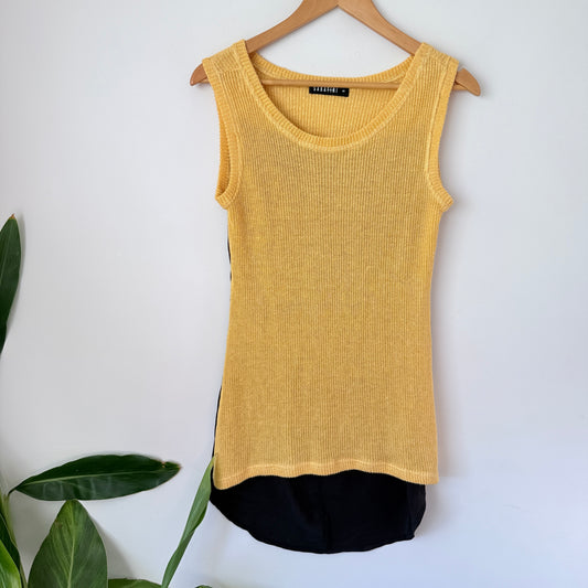 Sabatini Size S Ribbed Design Knit Tank Top