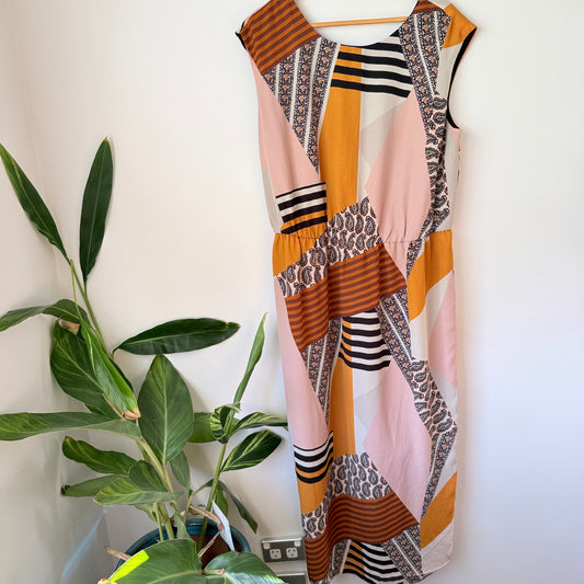 Next Tall Size 16 Sleeveless Abstract Print Dress
