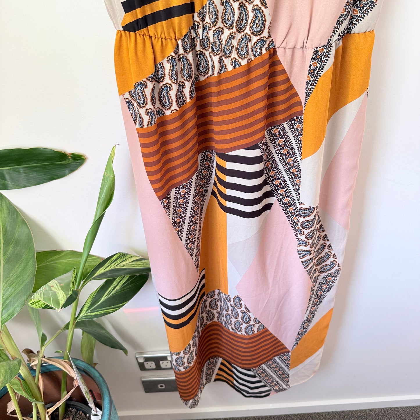 Next Tall Size 16 Sleeveless Abstract Print Dress