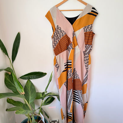 Next Tall Size 16 Sleeveless Abstract Print Dress