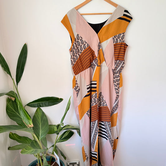 Next Tall Size 16 Sleeveless Abstract Print Dress