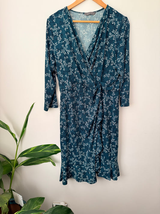 Jacqui.E Size L Faux Wrap-Style Dress