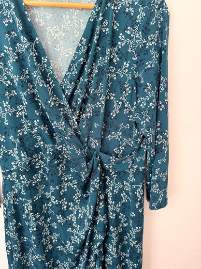 Jacqui.E Size L Faux Wrap-Style Dress