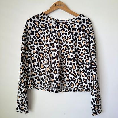 Free 2 B U Size 10 Animal Print Long-Sleeve Top